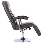 vidaXL Fauteuil TV gris similicuir