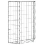 vidaXL Lit surélevé à gabion en trapèze Acier galvanisé 80x20x100 cm