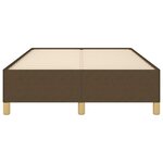 vidaXL Cadre de lit sans matelas marron foncé 120x190 cm tissu