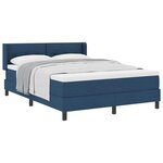 vidaXL Lit à ressorts avec matelas Bleu 200 x 160 cm Polyester