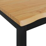 VidaXL Table haute EKAI Noir 112 x 70 x 91 cm Bois de pin massif