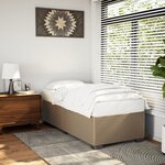 vidaXL Cadre de lit Cappuccino 100x200 cm Similicuir