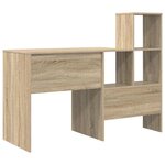 vidaXL Bureau Chêne Sonoma 131 5 x 50 x 106 5 cm Bois d'ingénierie