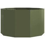 vidaXL Jardinière Vert olive 90 x 90 x 50 cm Acier