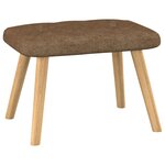 Vidaxl chaise de relaxation avec tabouret taupe tissu