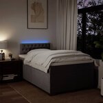 vidaXL Sommier à lattes de lit avec matelas Taupe 120x200 cm Tissu