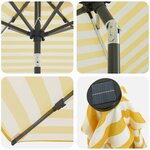 vidaXL Parasol de jardin avec lampes LED 270 x 270 cm Polyester