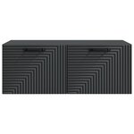 vidaXL Meuble TV mural Noir 78 5 x 41 x 30 cm Bois d'ingénierie
