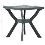 vidaXL Table de bistro Anthracite 70x70x72 cm Plastique