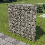 vidaXL Lit surélevé à gabion Acier galvanisé 75x75x100 cm