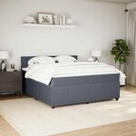 vidaXL Sommier à lattes de lit et matelas Gris foncé 180x200cm Velours