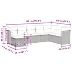 vidaXL Salon de jardin avec coussins 8 Pièces beige résine tressée