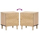vidaXL Table de chevet 40x33x46 cm Bois de manguier solide