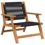 vidaXL Ensemble de chaises et table de jardin 5 pièces - Bois d'acacia noir