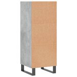 vidaXL Buffet gris béton 34 5x32 5x90 cm bois d'ingénierie