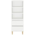vidaXL Buffet haut Blanc 40x36x110 cm Bois d'ingénierie