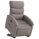 vidaXL Fauteuil inclinable électrique taupe tissu