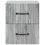 vidaXL Cabinet de chevet mural Sonoma gris 34 5 x 33 x 40 cm