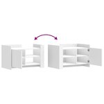 vidaXL Table basse blanc 80x50x50 cm bois d'ingénierie