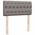 vidaXL Sommier à lattes de lit avec matelas Taupe 90x200 cm Tissu