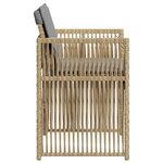 vidaXL Chaises de jardin avec coussins lot de 4 mélange beige