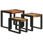 vidaXL Tables gigognes - 3 en acacia massif