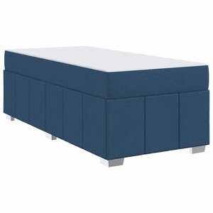 vidaXL Cadre de lit avec matelas Bleu 120 x 190 cm tissu