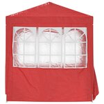 vidaXL Tente de fête Rouge 200 x 200 x 240 cm PE et acier