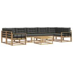 vidaXL Ensemble de canapés d'extérieur 6 pc Blanc et anthracite