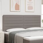 vidaXL Tête de Lit LED Design Lignes Taupe 200 cm Tissu