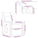 vidaXL Fauteuil inclinable Taupe Tissu