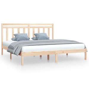 vidaXL Cadre de lit sans matelas 200x200 cm bois massif