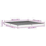 Lit de sol vidaXL Blanc 200x210 cm en bois massif de pin