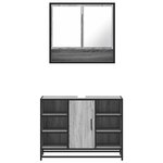 vidaXL Ensemble de meubles de salle de bain 2 Pièces Sonoma gris