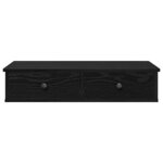 vidaXL Étagère murale avec tiroirs noir 80x31x17 cm bois d'ingénierie
