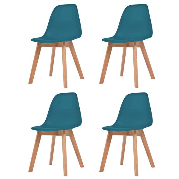 vidaXL Chaises à manger lot de 4 Turquoise Plastique