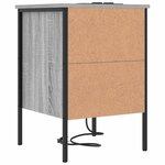 vidaXL Cabinet de chevet Gris Sonoma 42 x 41 x 61 cm Bois d'ingénierie