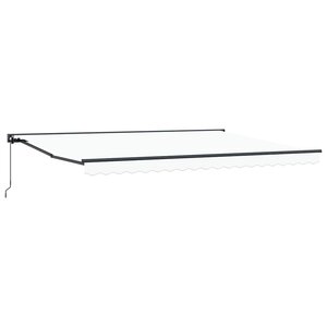 vidaXL Auvent Rétractable Blanc 450 × 300 cm Polyester et métal