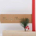 Branche de pin et mini champignons 13 cm