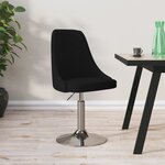 vidaXL Chaise pivotante de salle à manger Noir Tissu