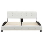 vidaXL Lit avec matelas Blanc Similicuir 140 x 200 cm