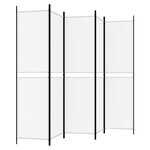 vidaXL Cloison de séparation 5 panneaux Blanc 250x200 cm Tissu