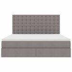 vidaXL Lit avec rangement et LED avec LED Taupe 160 x 200 cm Polyester