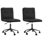 vidaXL Chaises à manger lot de 2 noir similicuir