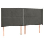 vidaXL Sommier à lattes de lit matelas et LED Gris foncé 200x200 cm