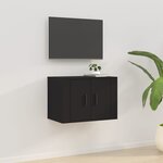vidaXL Meuble TV mural Noir 57x34 5x40 cm