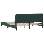 vidaXL Cadre de lit sans matelas vert foncé 180x200 cm velours