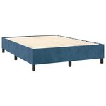 vidaXL Sommier à lattes de lit et matelas Bleu foncé 140x200cm Velours