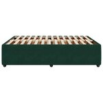 vidaXL Cadre de lit sans matelas vert foncé 140x190 cm velours