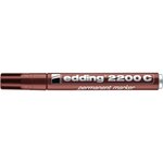 Marqueur Permanent 2200C Corps Aluminium Marron 1-5 mm EDDING
